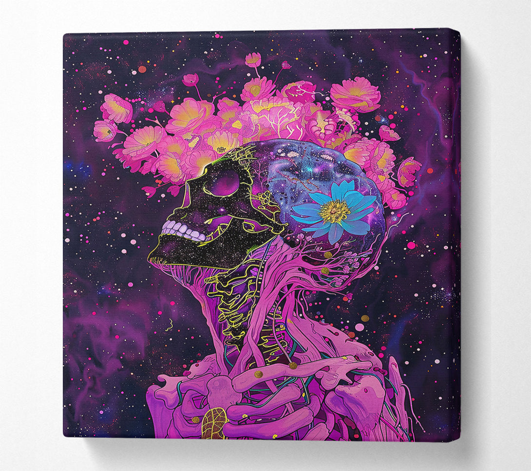  A Canvas Print of Pink Cosmic Bloom Canvas Wall Art