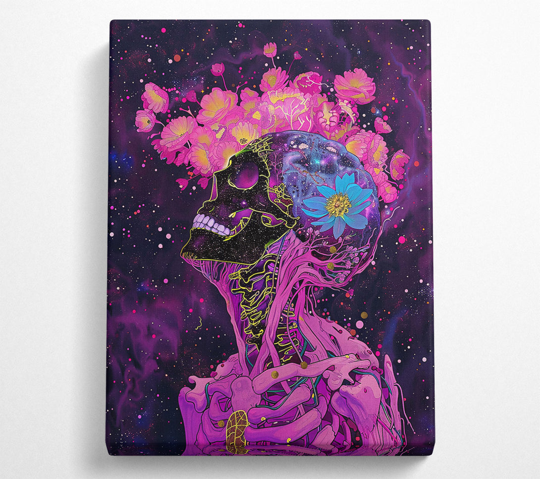  A Canvas Print of Pink Cosmic Bloom Canvas Wall Art