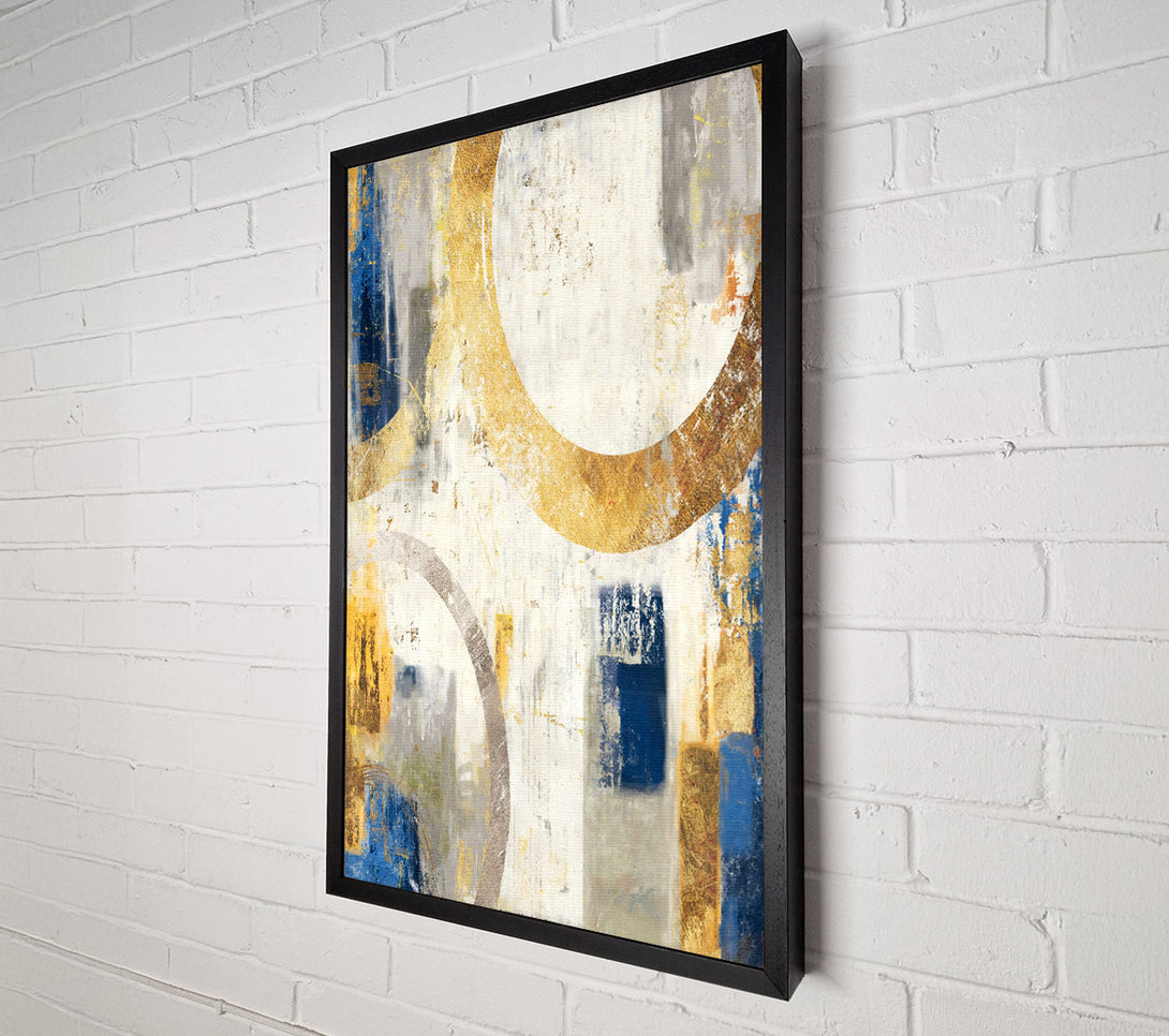  A Canvas Print of Gold Abstract Circles Canvas Print