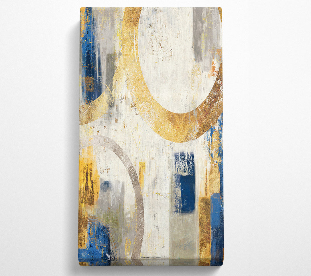  A Canvas Print of Gold Abstract Circles Canvas Print
