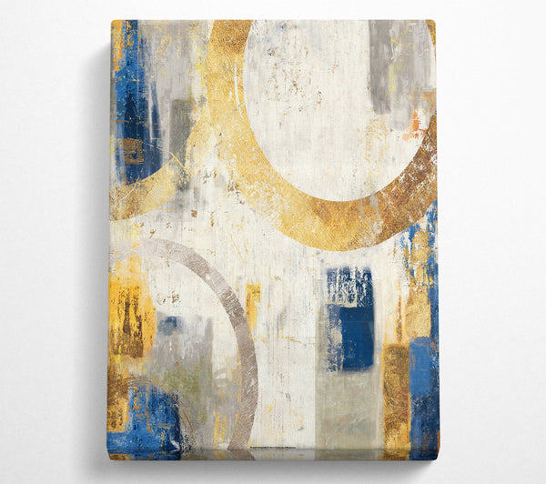  A Canvas Print of Gold Abstract Circles Canvas Print