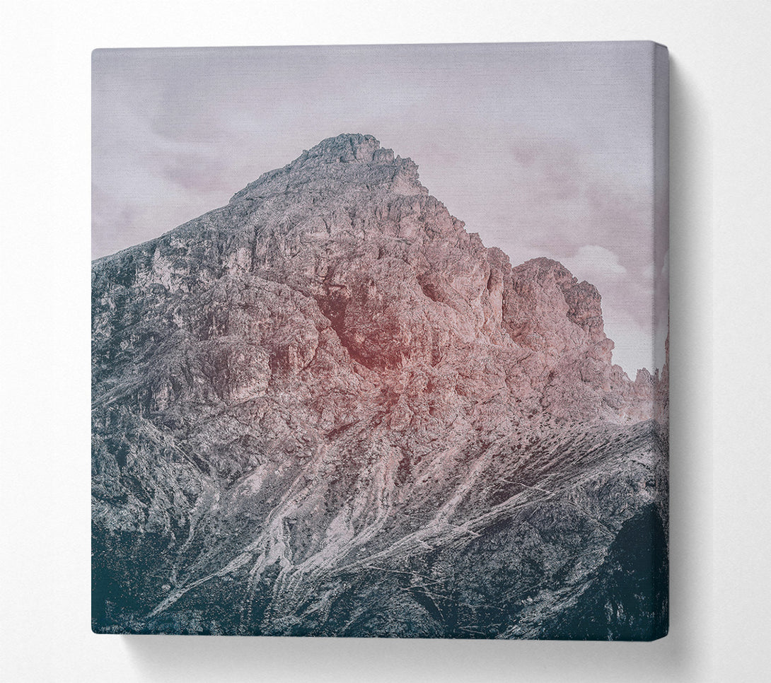  A Canvas Print of Crimson Mountain Peak Canvas Wall Art