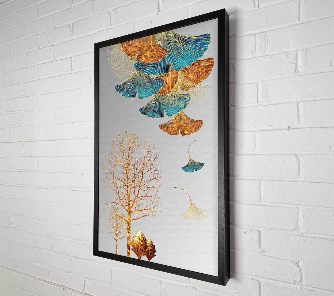  A Canvas Print of Gold Abstract Foliage Canvas Print