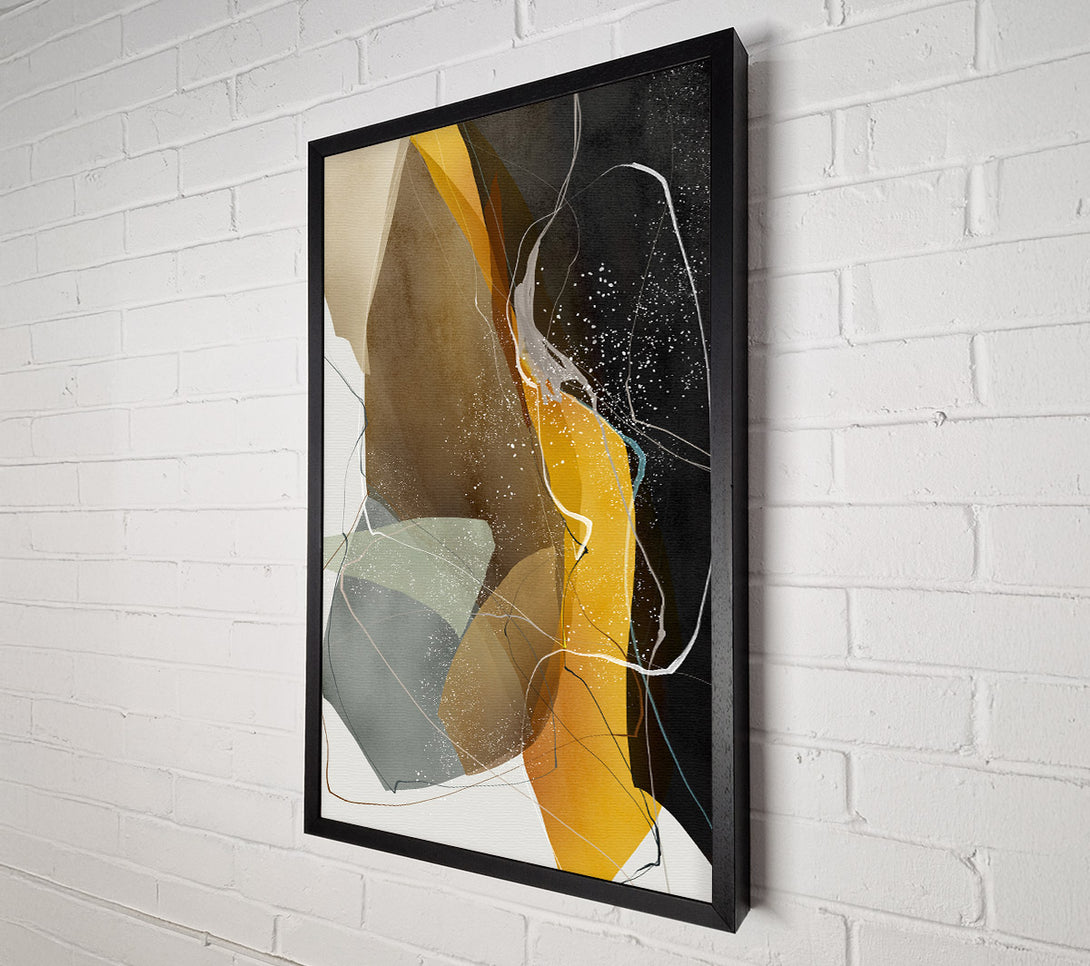  A Canvas Print of Gold And Black Canvas Wall Art