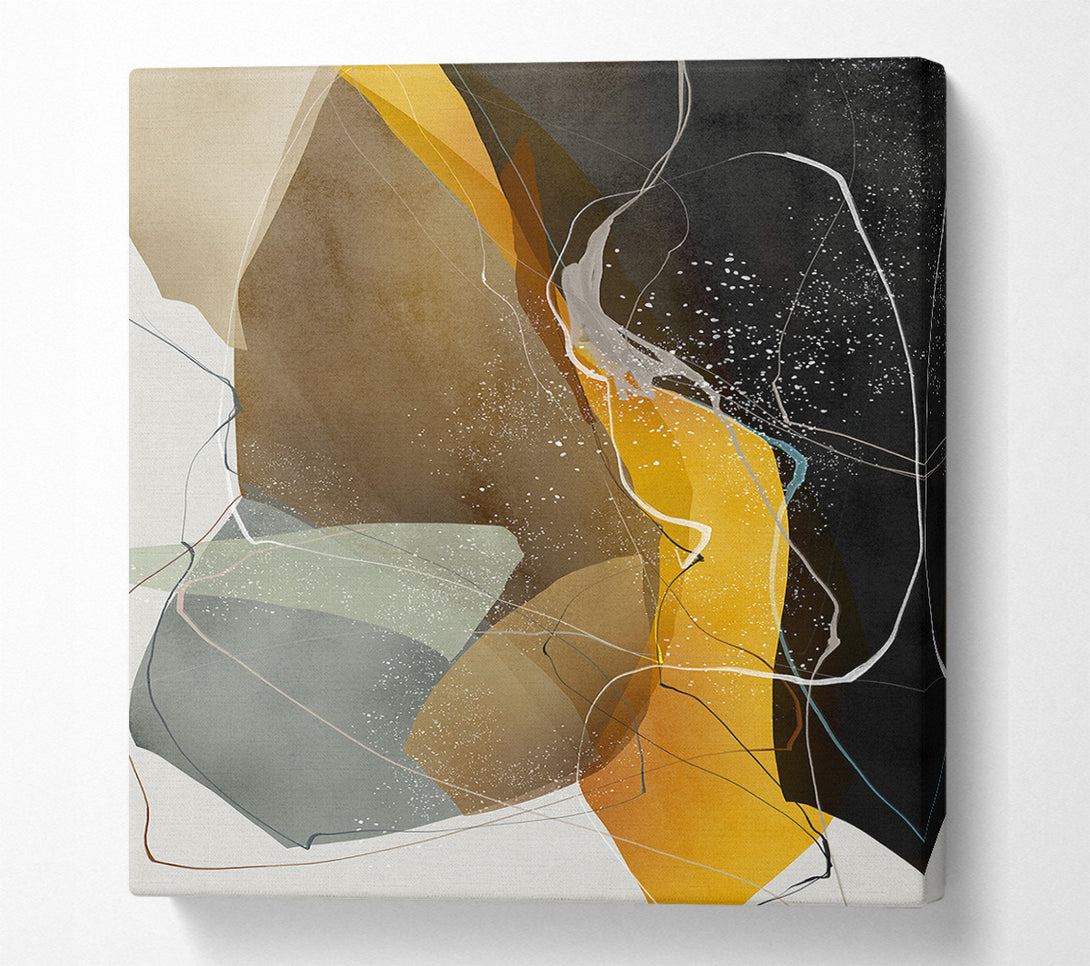  A Canvas Print of Gold And Black Canvas Wall Art