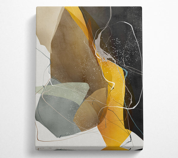  A Canvas Print of Gold And Black Canvas Wall Art