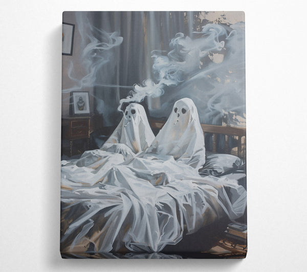  A Canvas Print of White Ghostly Smokes Canvas Wall Art