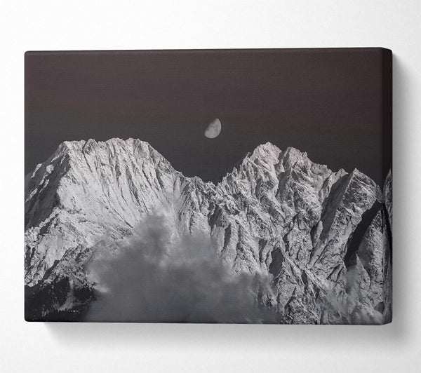  A Canvas Print of Crimson Moon Peaks Canvas Print