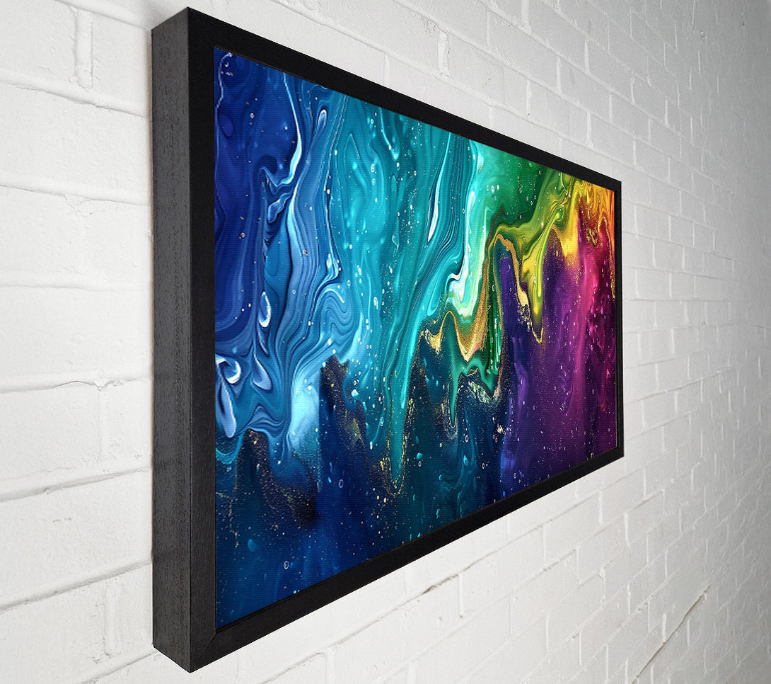  A Canvas Print of Teal Swirling Galaxy Canvas Wall Art