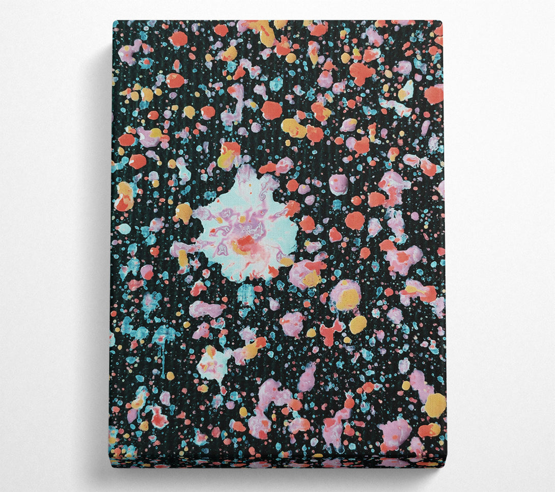  A Canvas Print of Orange Cosmic Burst Canvas Art