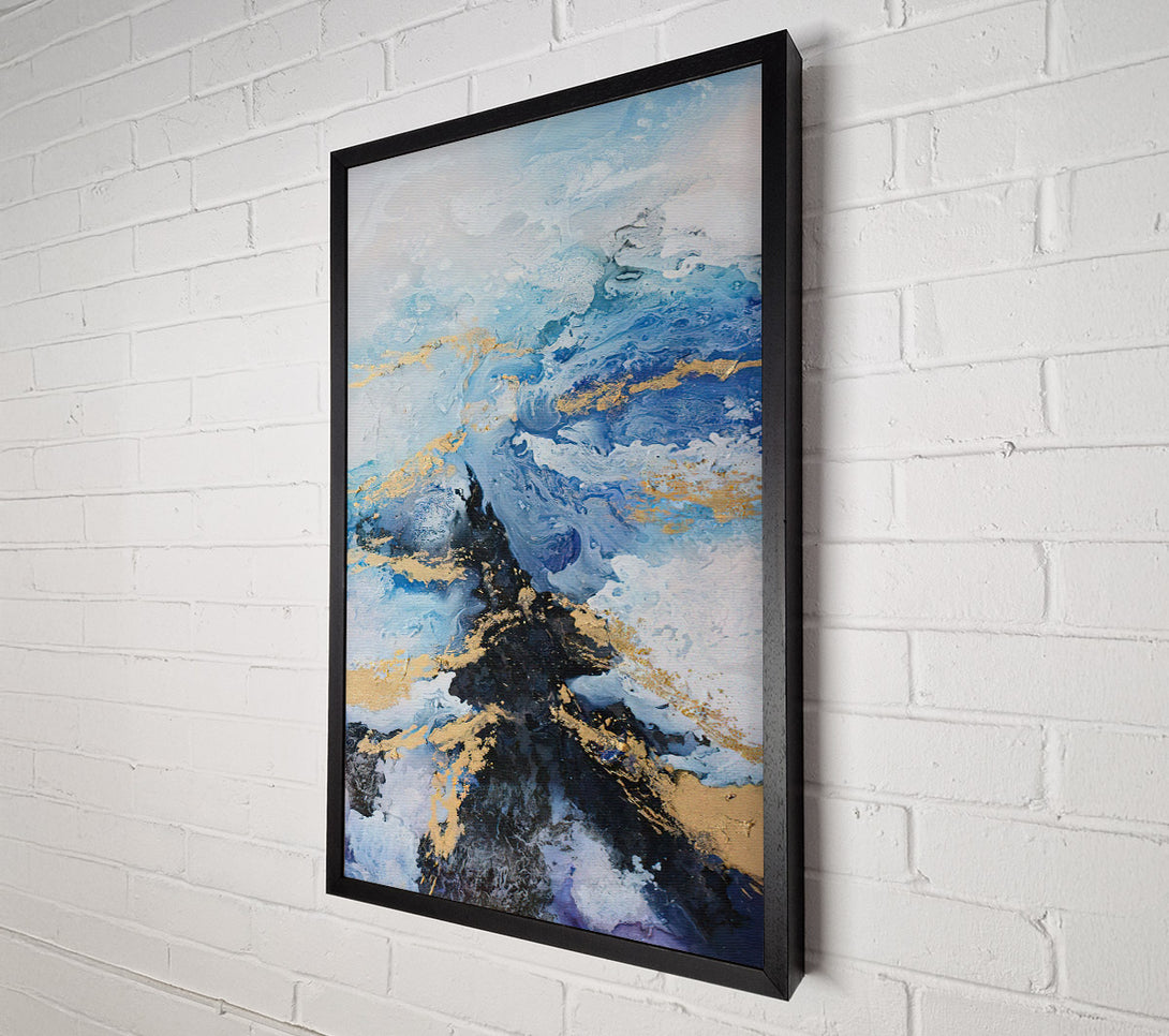  A Canvas Print of Gold And Blue Rough Canvas Print