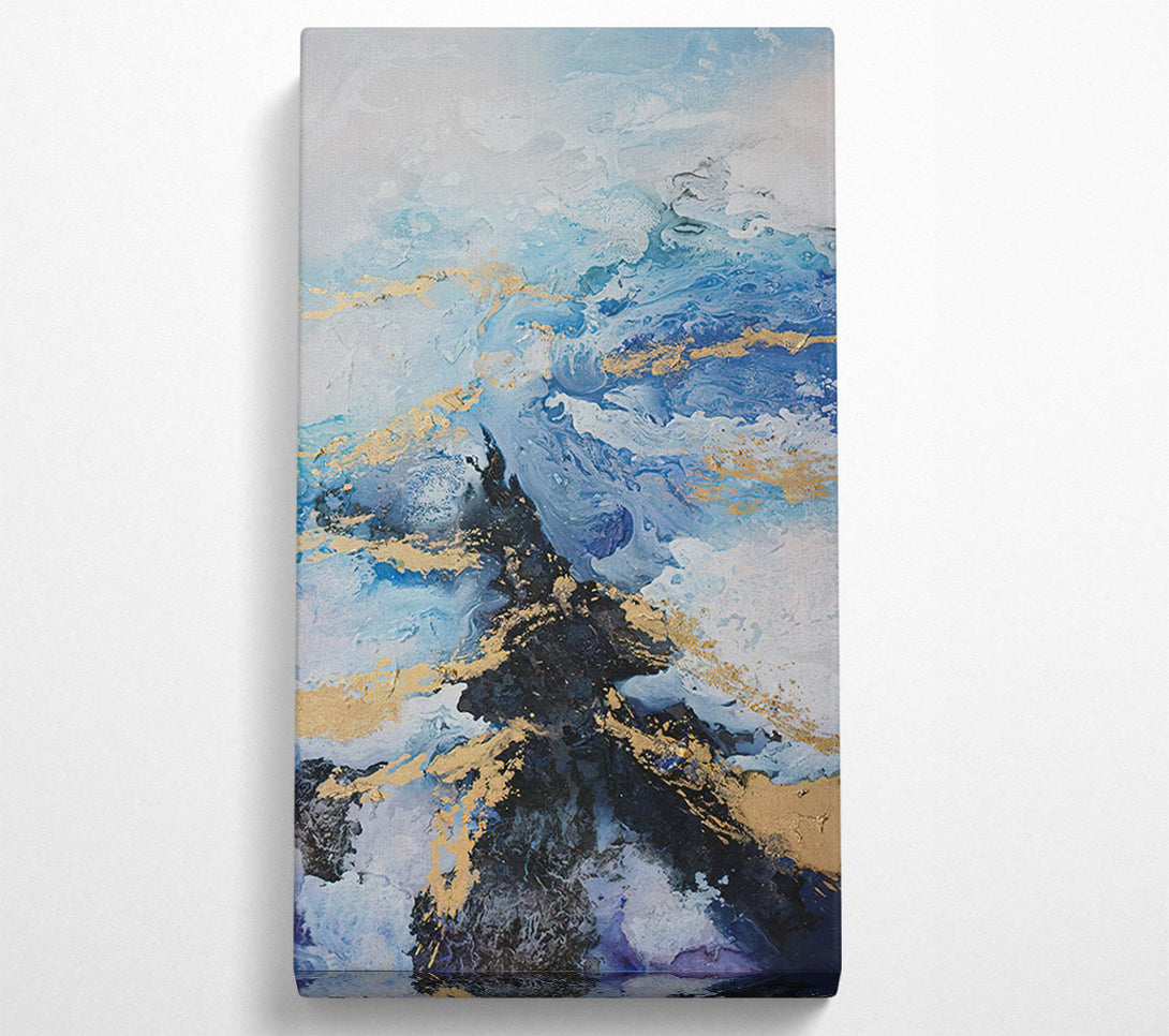  A Canvas Print of Gold And Blue Rough Canvas Print