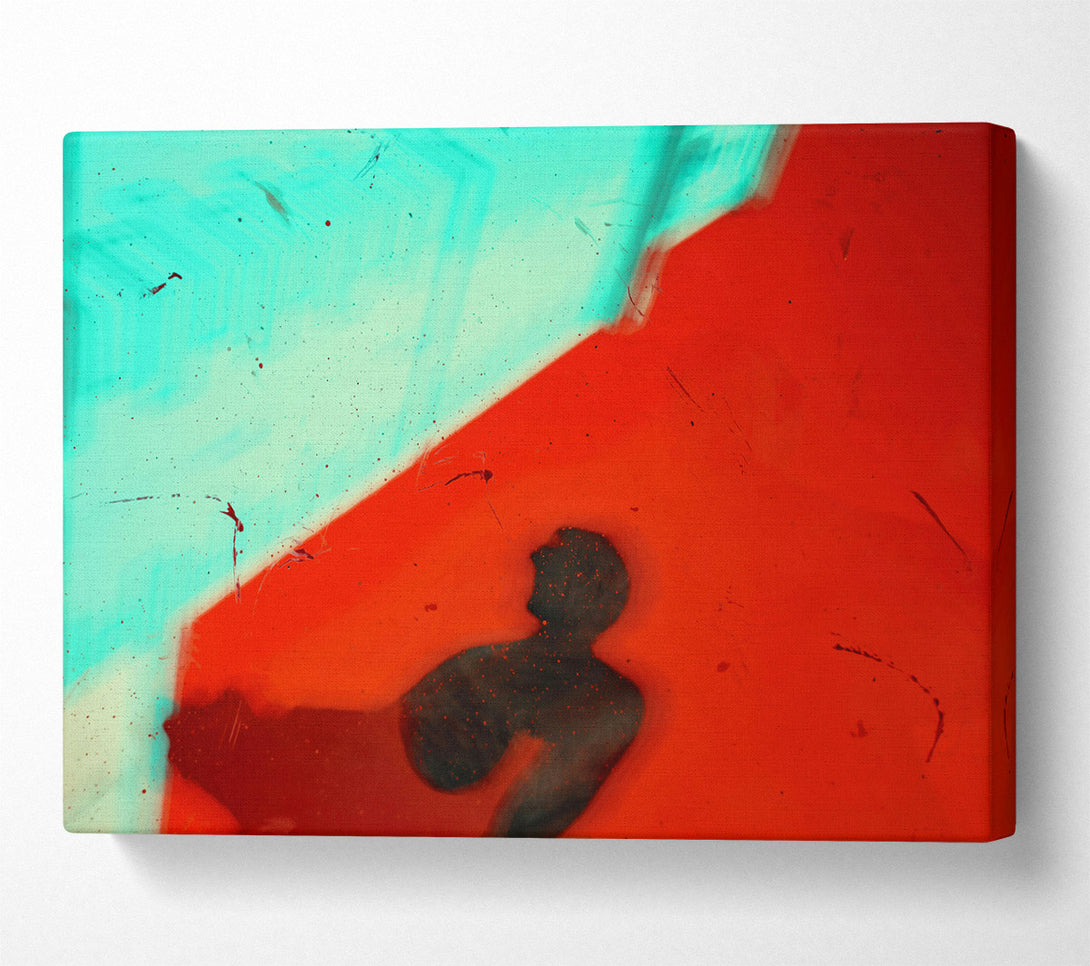  A Canvas Print of Crimson Abstract Swirl Canvas Print