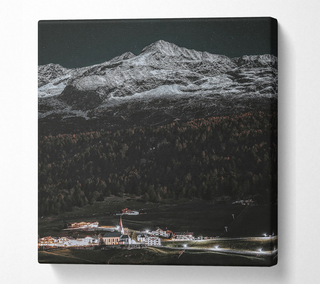  A Canvas Print of White Night Peaks Canvas Art
