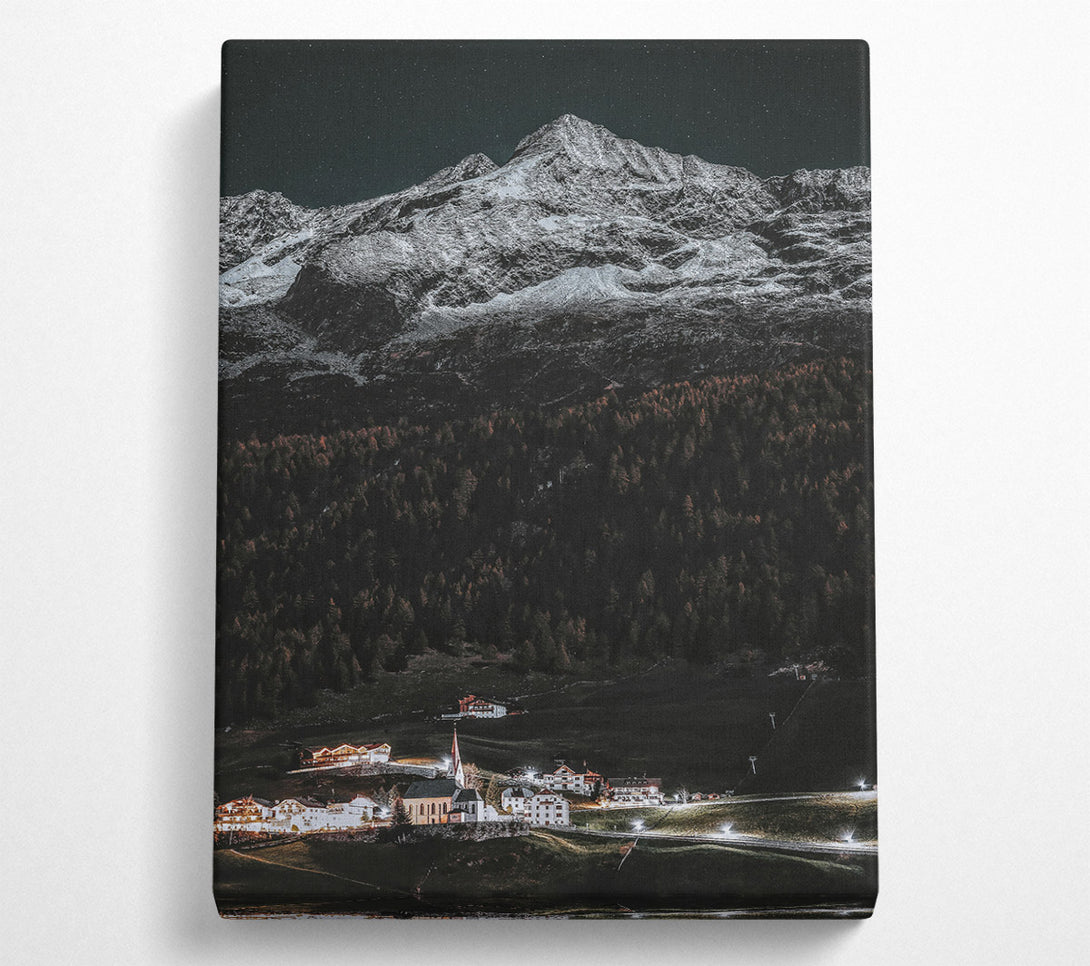  A Canvas Print of White Night Peaks Canvas Art
