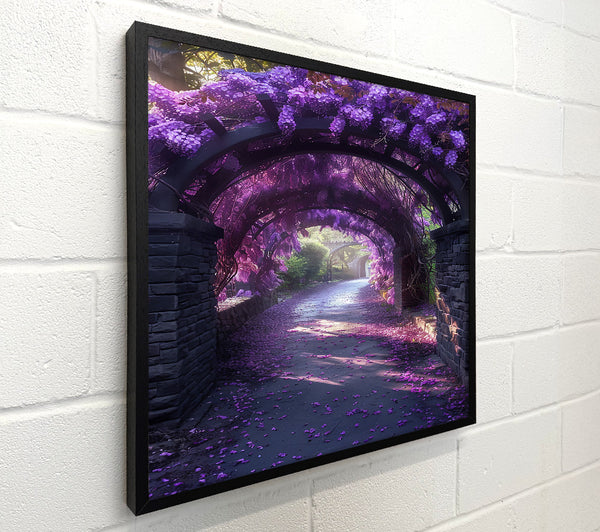 Purple Pathway Through Flowers