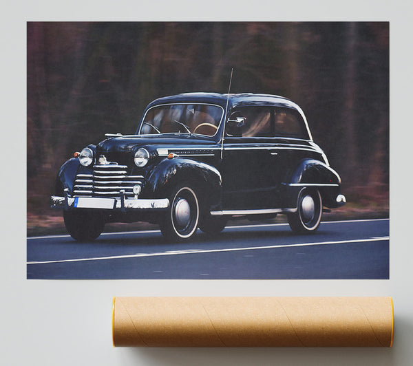 Black Classic Cruise. Giclee Print