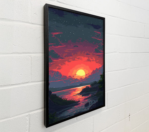 Crimson Sunset Glow