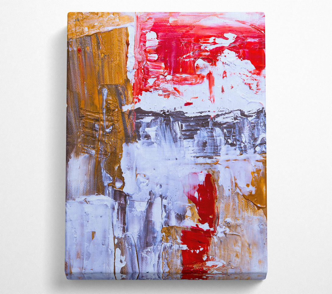  A Canvas Print of Crimson Abstract Landscape Canvas Wall Art