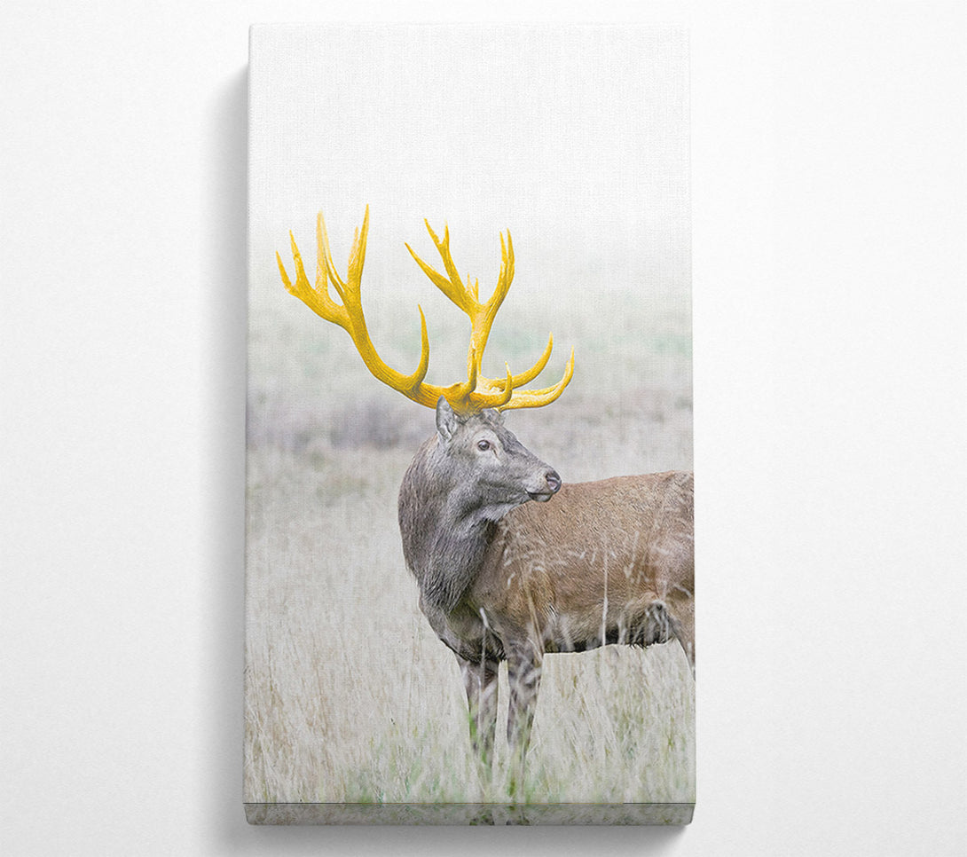  A Canvas Print of Gold Antler Deer Canvas Art