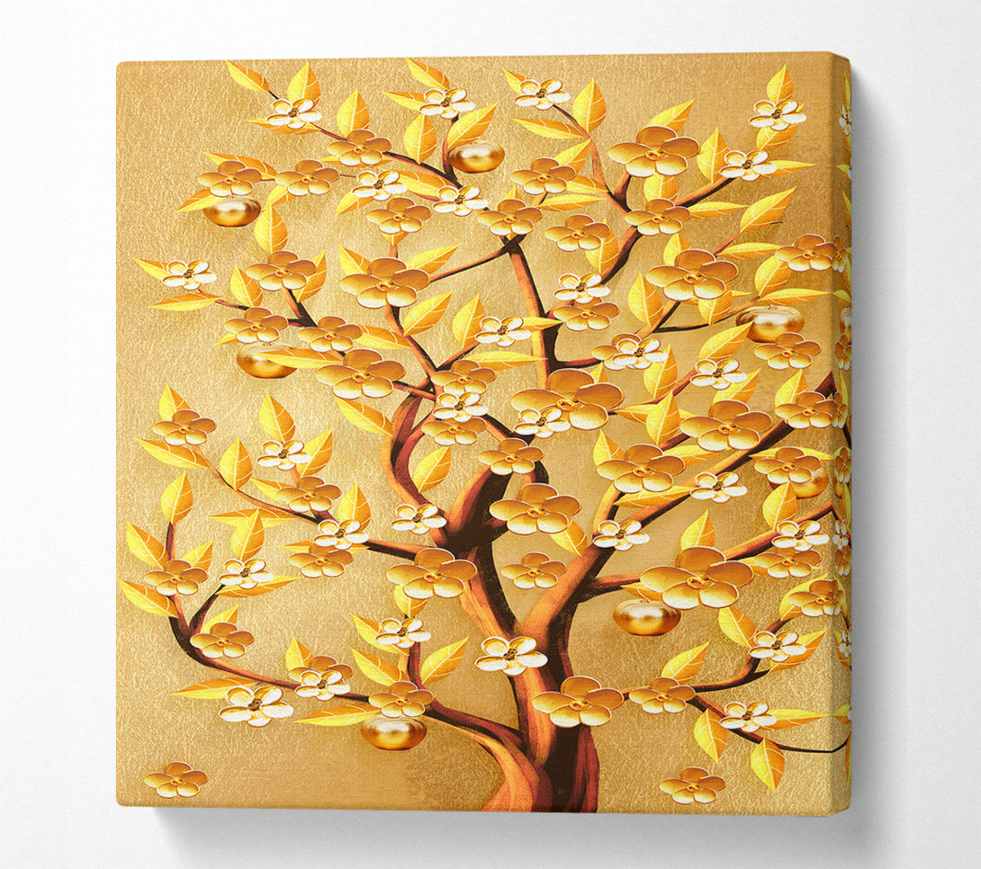  A Canvas Print of Gold Apple Tree Canvas Print