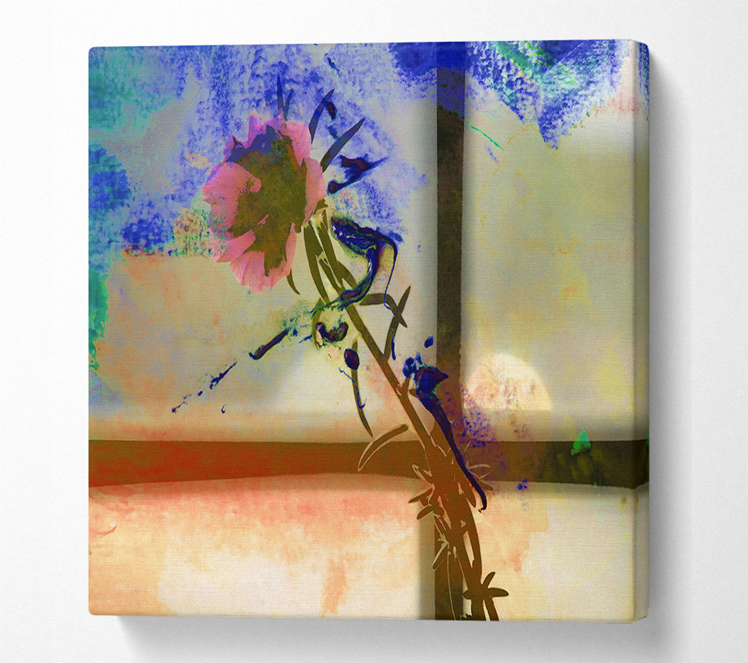  A Canvas Print of Blue Rose Window Canvas Wall Art