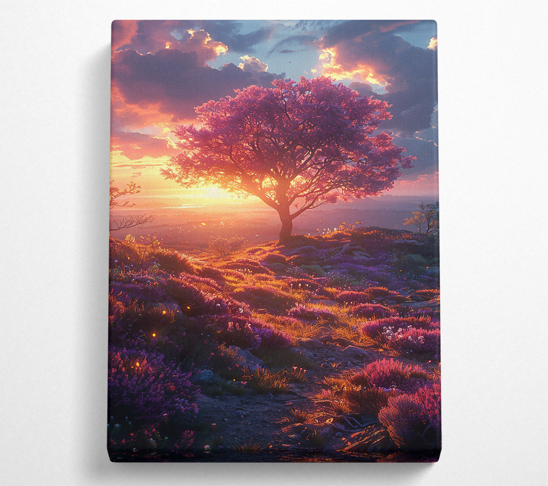  A Canvas Print of Golden Hour Bloom Canvas Print