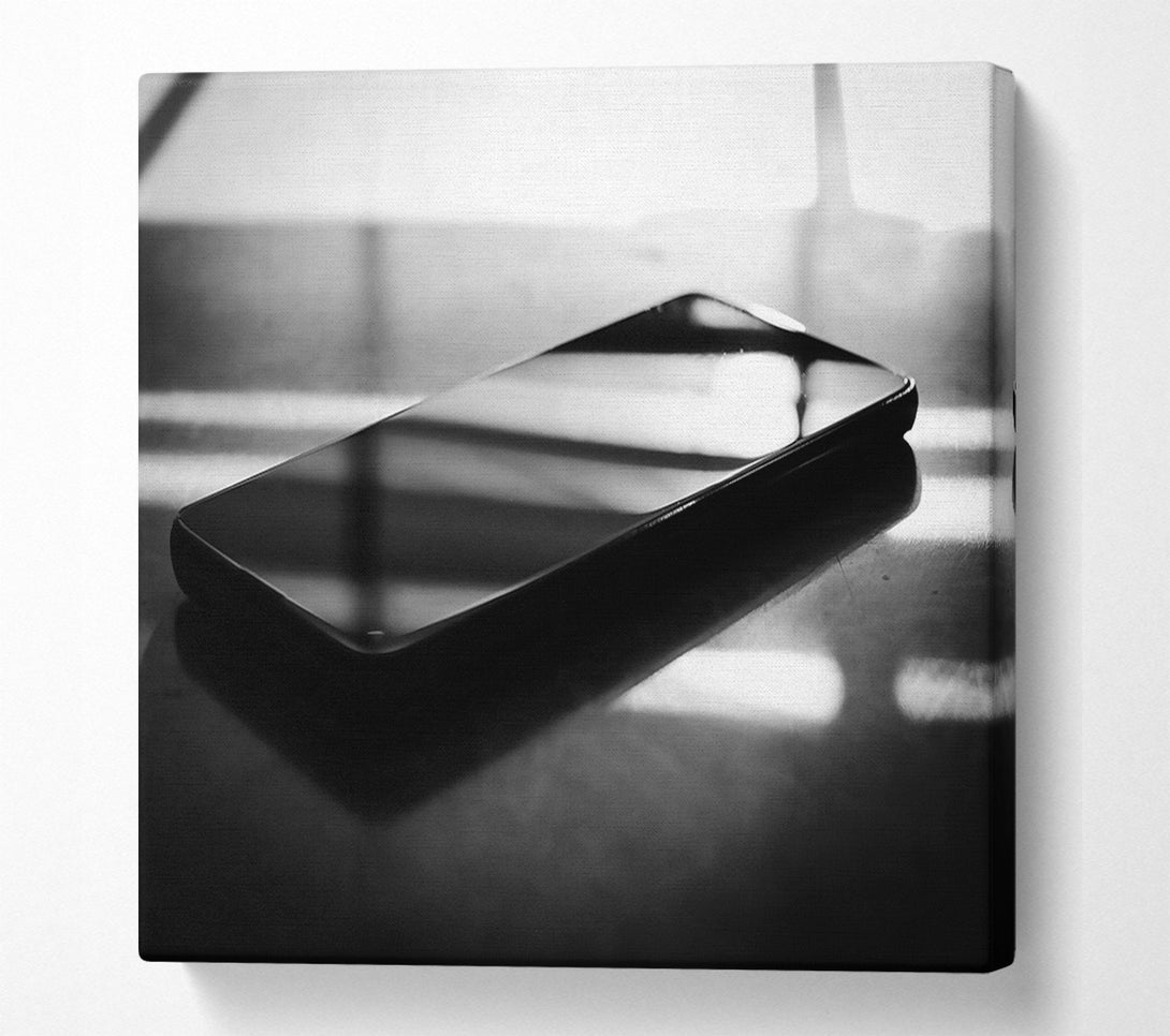 A Canvas Print of Black Phone Reflections Canvas Print