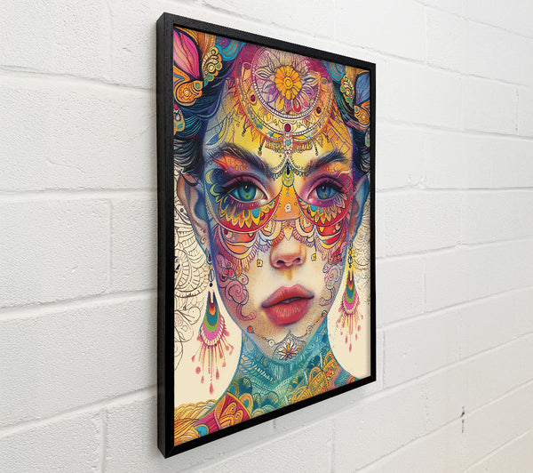 Blue Floral Tapestry