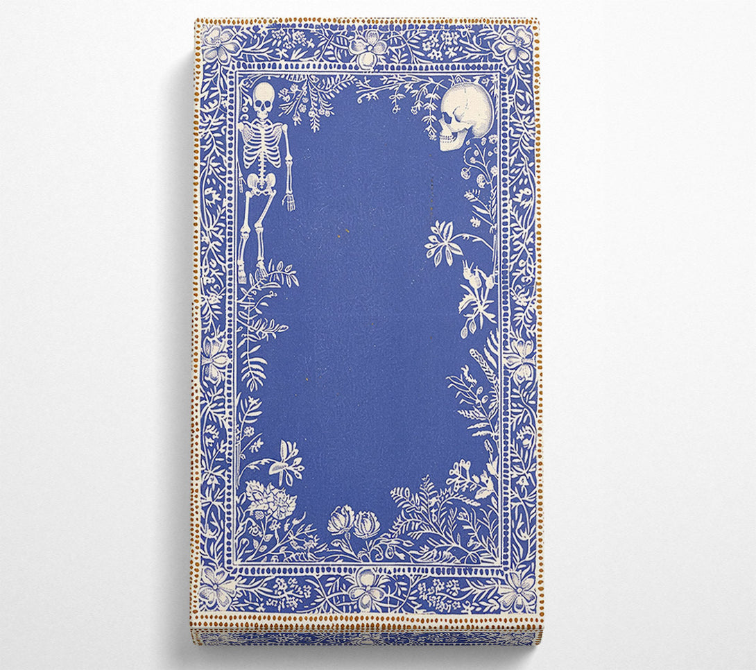  A Canvas Print of Blue Floral Frame Canvas Print