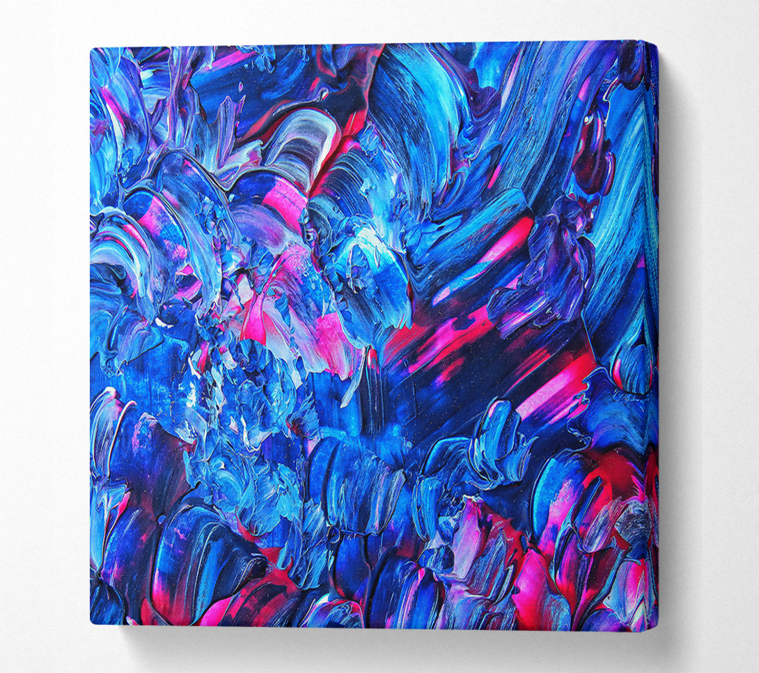  A Canvas Print of Azure Abstract Swirls Canvas Print