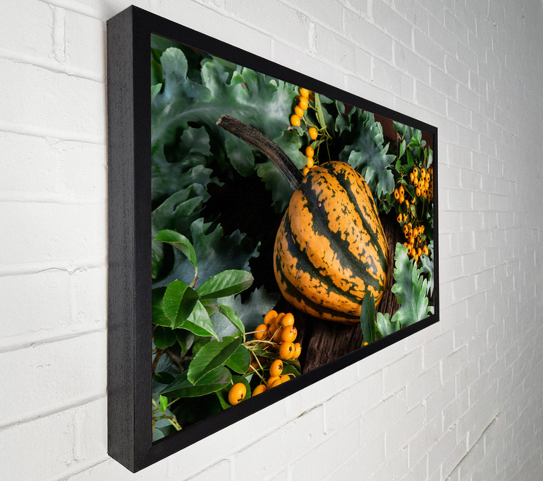  A Canvas Print of Golden Striped Gourd Canvas Wall Art