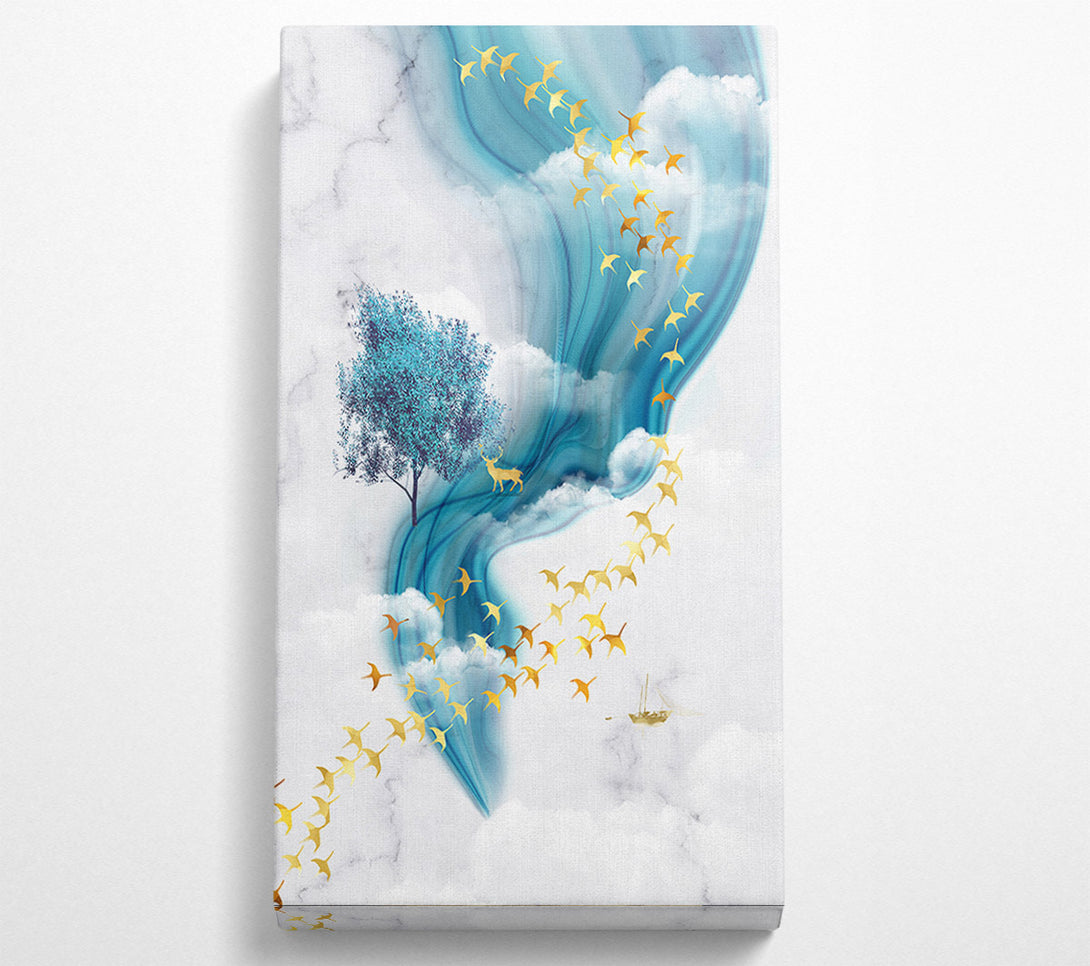  A Canvas Print of Gold Birds Canvas Art