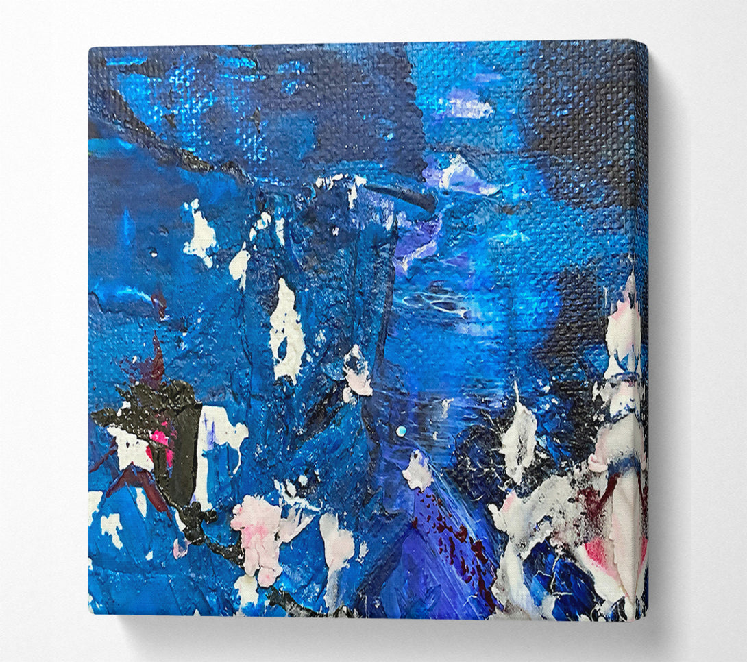  A Canvas Print of Cobalt Abstract Expressionism Canvas Print