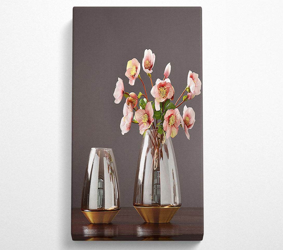  A Canvas Print of Gold Bottom Vases Canvas Print
