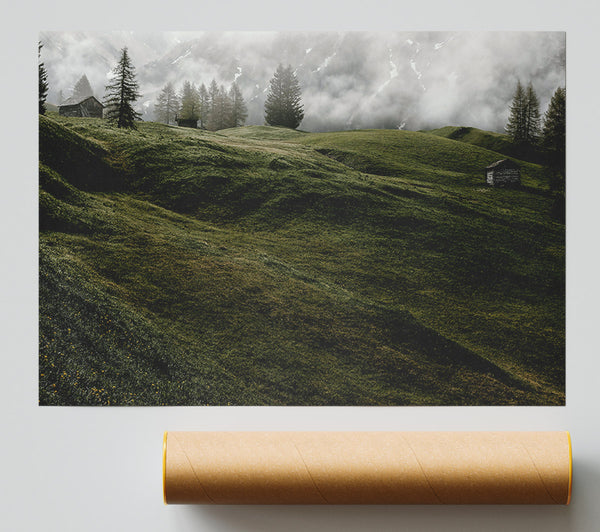 Emerald Rolling Hills Poster