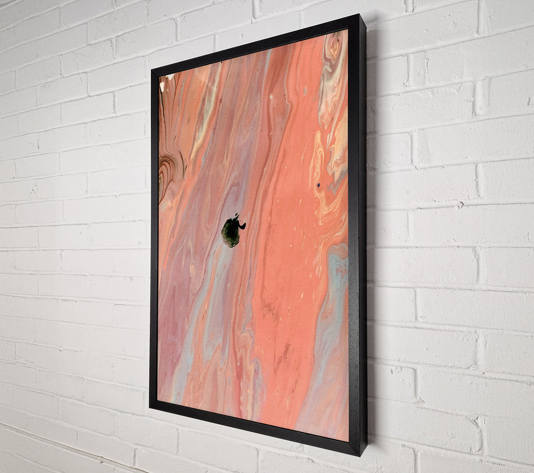  A Canvas Print of Peach Swirl Abstract Canvas Wall Art