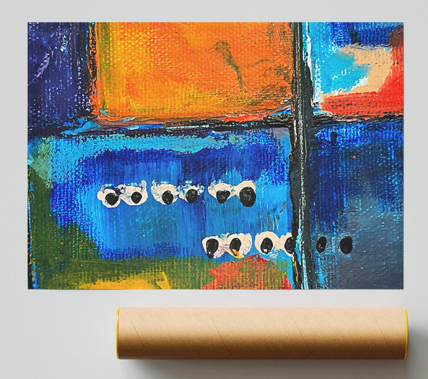 Azure Abstract Eyes Giclee Print