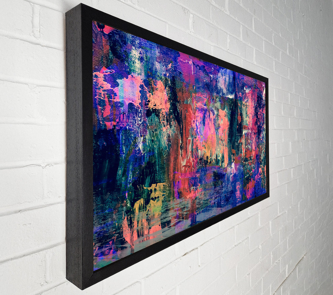  A Canvas Print of Indigo Abstract Expressionism Canvas Art