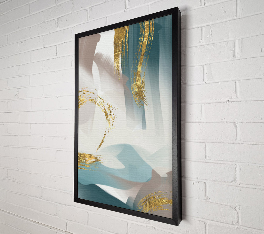  A Canvas Print of Gold Brushed Canvas Wall Art