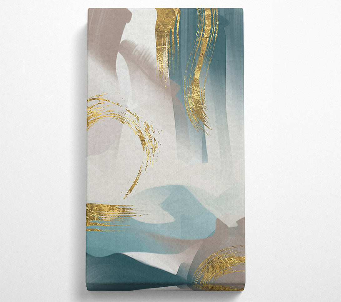  A Canvas Print of Gold Brushed Canvas Wall Art