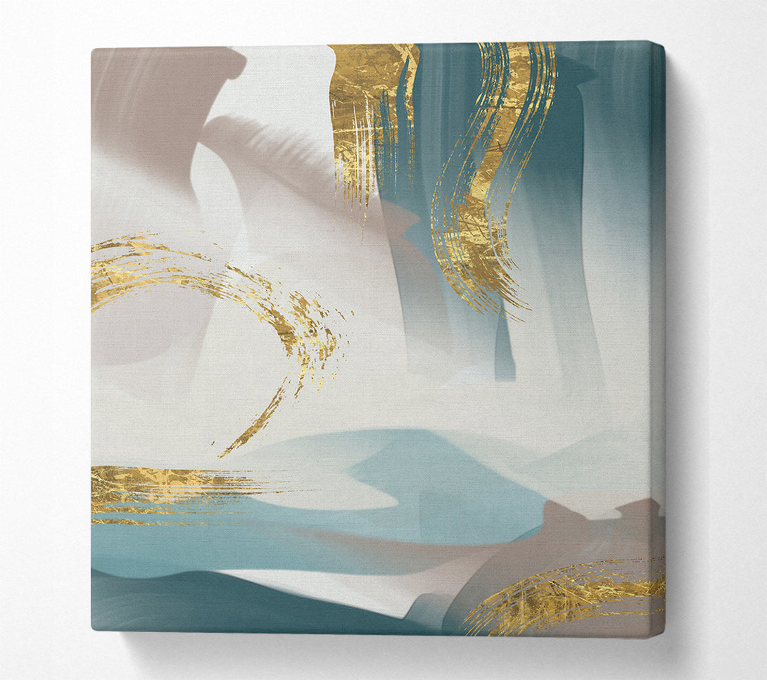  A Canvas Print of Gold Brushed Canvas Wall Art