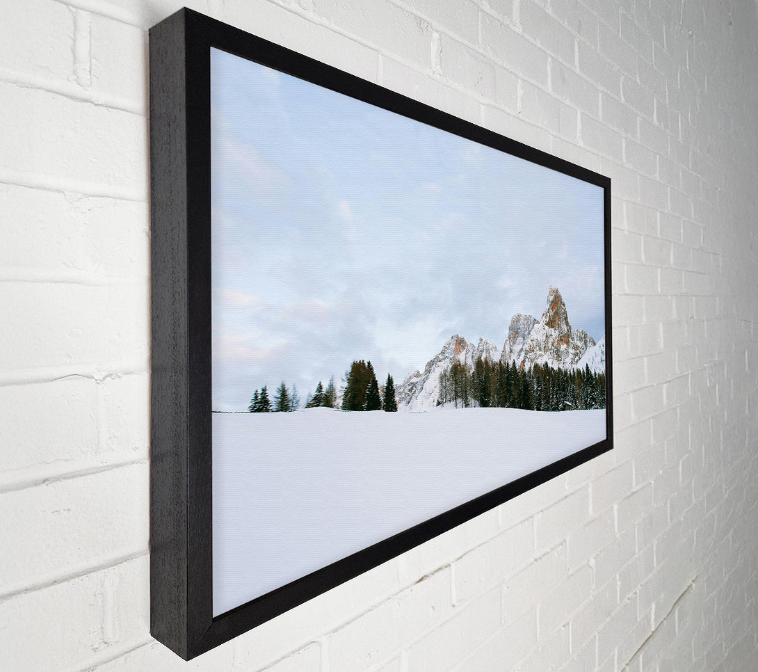  A Canvas Print of White Peaks And Brown Rocks Canvas Art