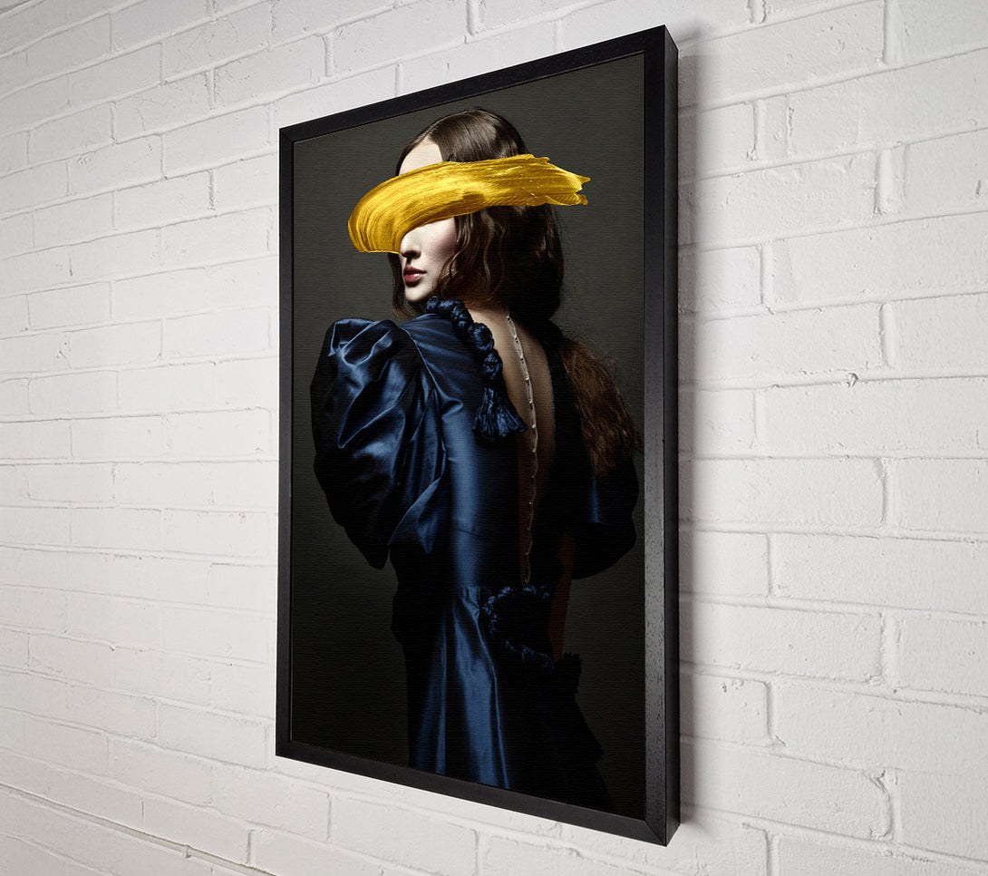 A Canvas Print of Gold Brushstroke Woman Canvas Art