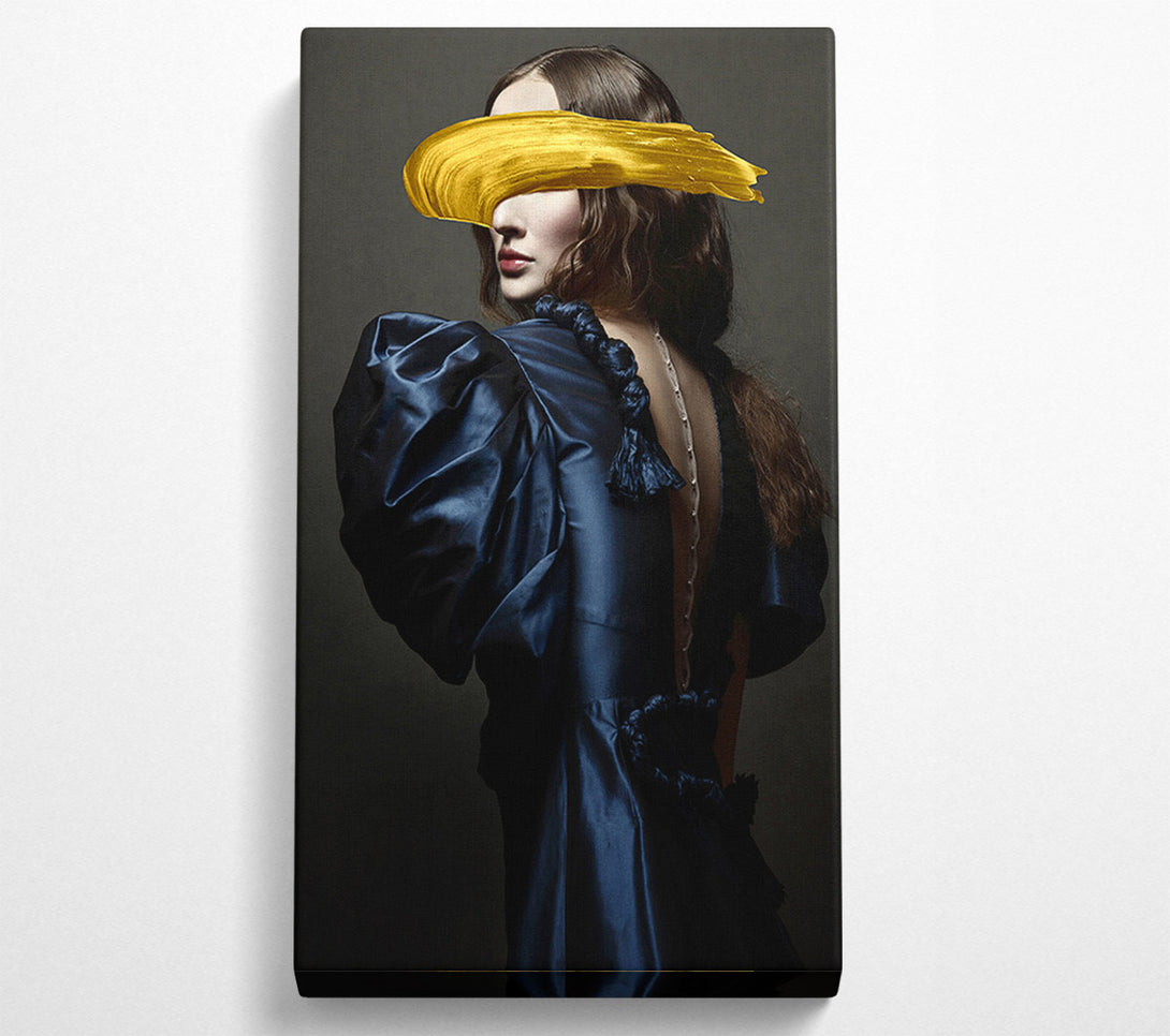  A Canvas Print of Gold Brushstroke Woman Canvas Art