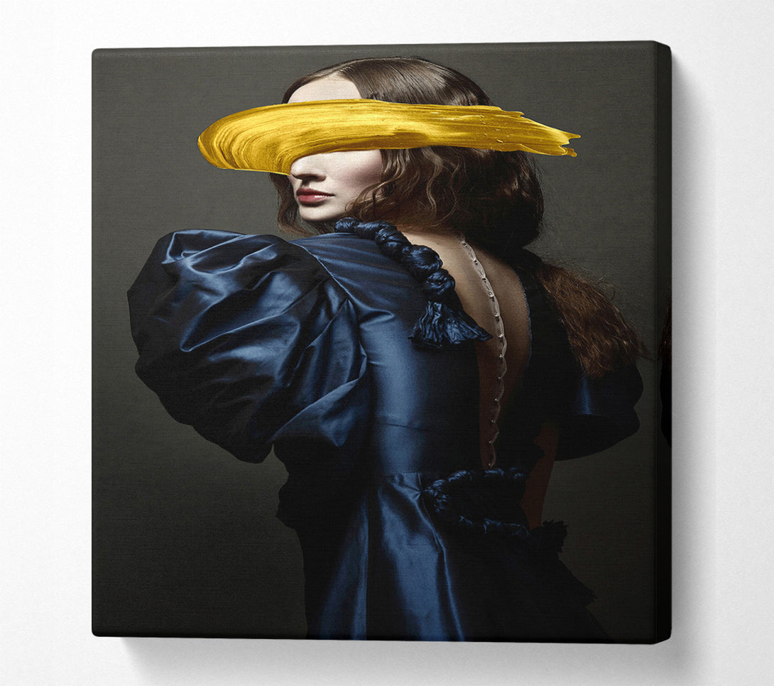  A Canvas Print of Gold Brushstroke Woman Canvas Art