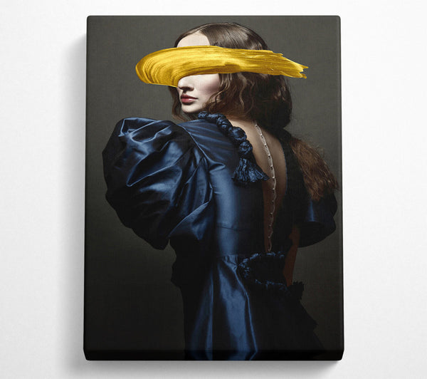  A Canvas Print of Gold Brushstroke Woman Canvas Art