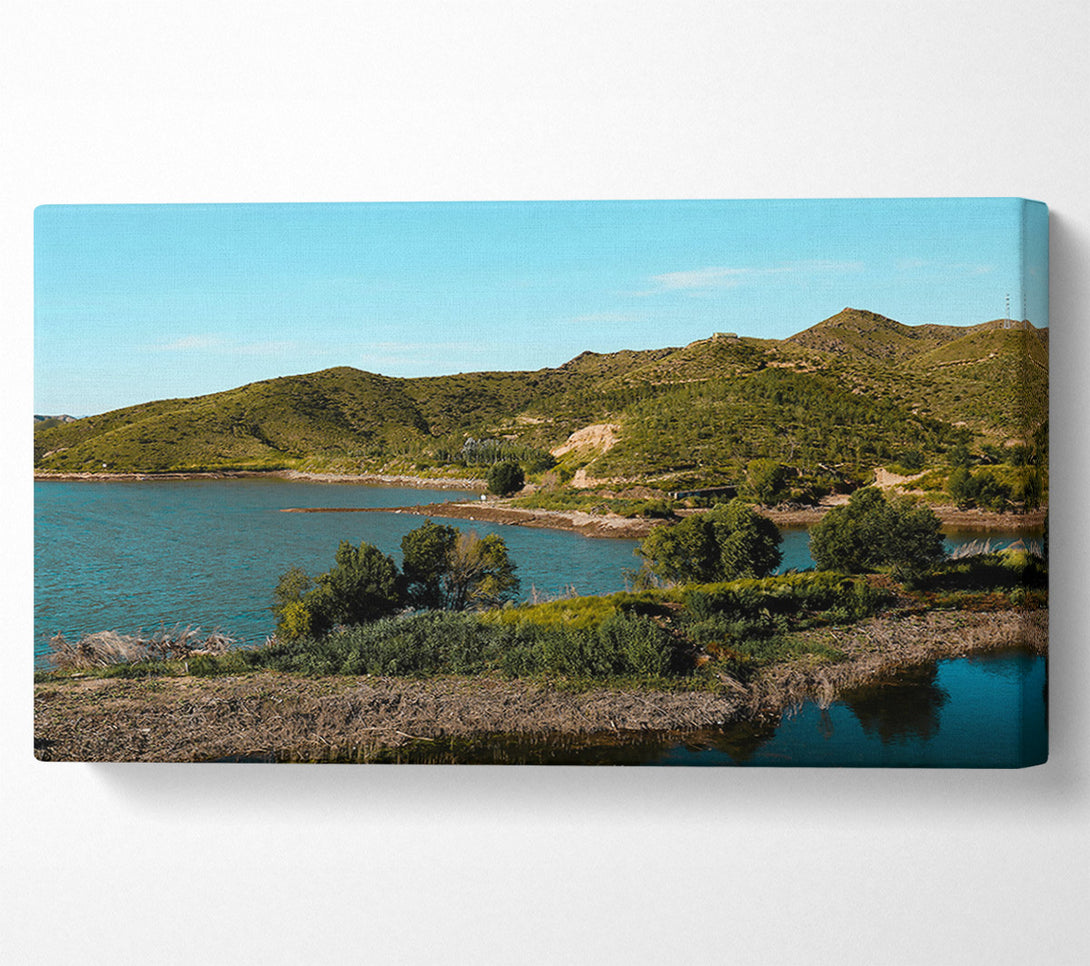  A Canvas Print of Azure Mountain Lake Canvas Art