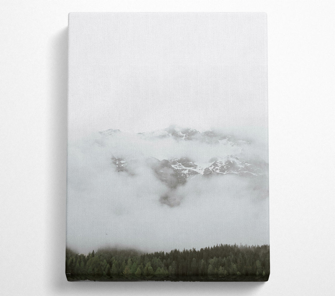  A Canvas Print of White Peak In Fog Canvas Wall Art