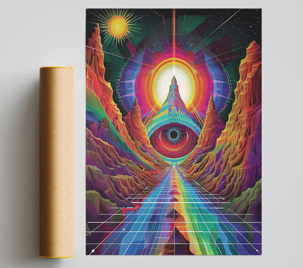 Rainbow Eye Path Giclee Print